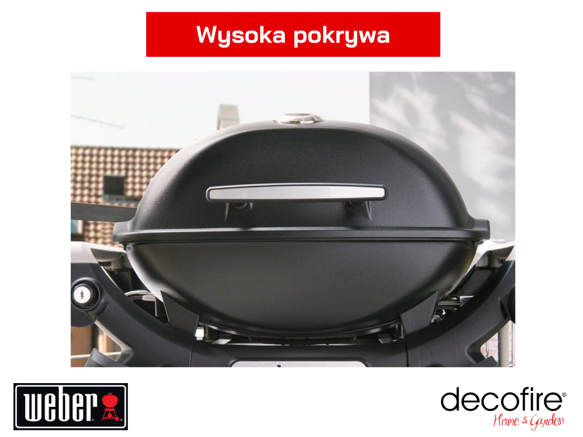 Grill gazowy Weber Q 1200N ze stolikami bocznymi – wysoka pokrywa
