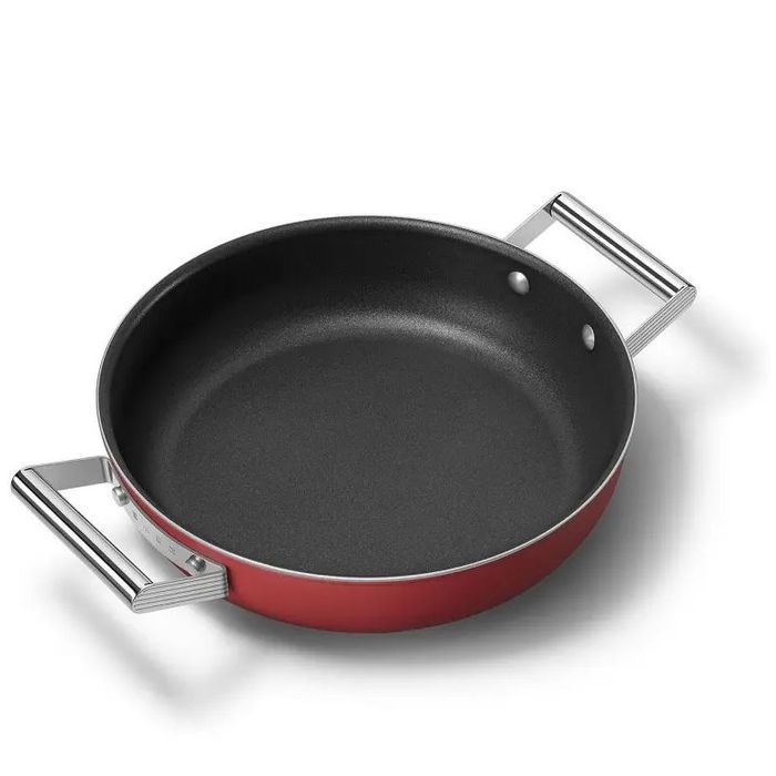 Patelnia głęboka 28 cm Czerwony Smeg (CKFD2811RDM)