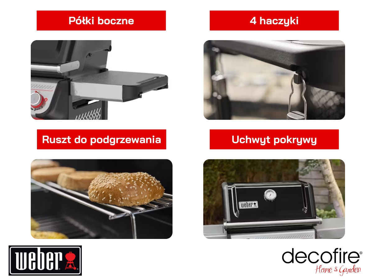 Dodatkowe udogodnienia w grillu gazowym Weber Spirit E-335