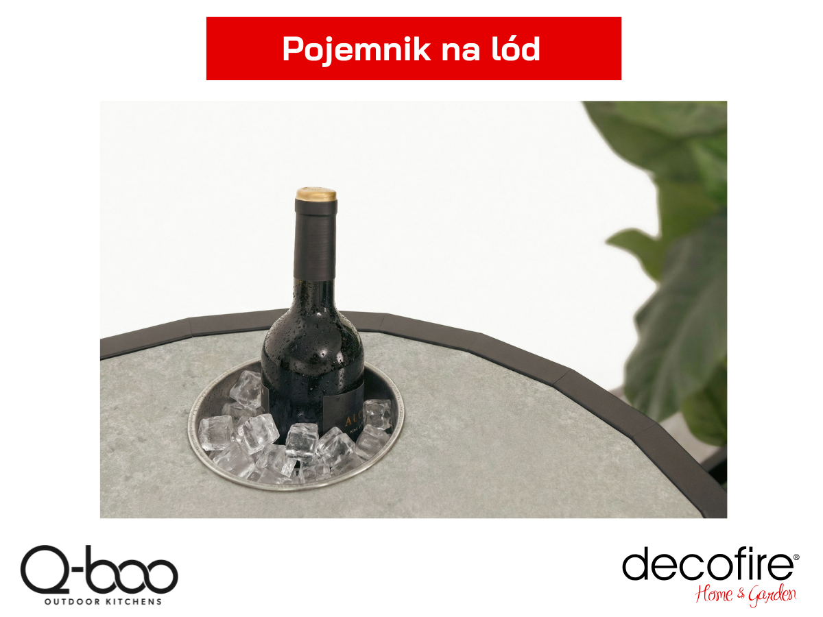 Wbudowany pojemnik na lód i napoje