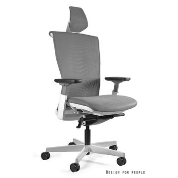 UNIQUE fotel biurowy Reya biały / siatka szara (1229-W-RS02-H-RS02)