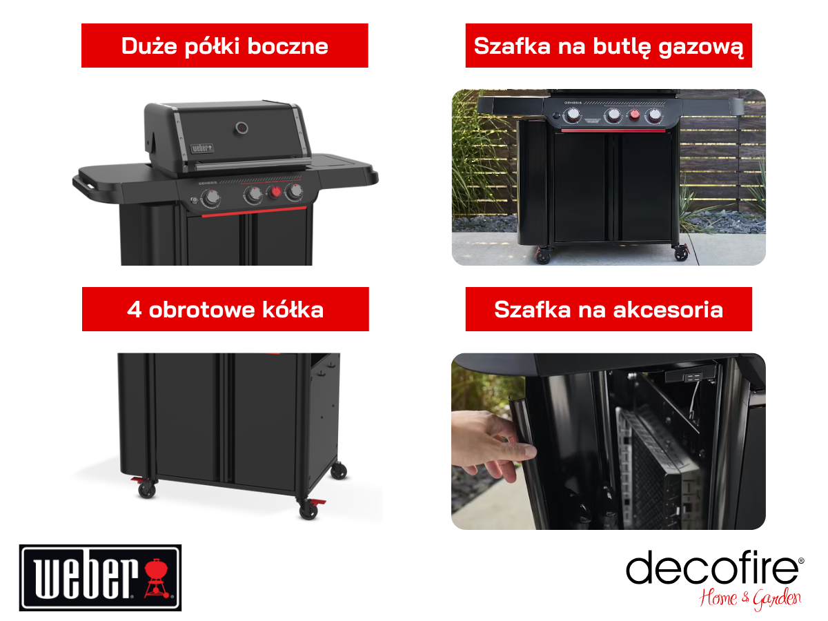 Dodatkowe udogodnienia w grillu gazowym Weber Genesis E-330WR