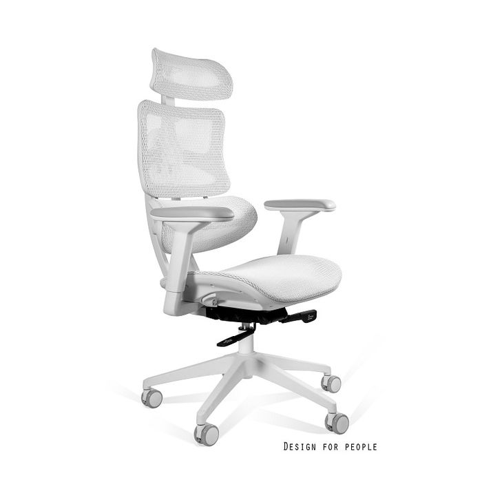 UNIQUE Fotel biurowy ERGOTECH white frame biały (CM-B137AW-4)