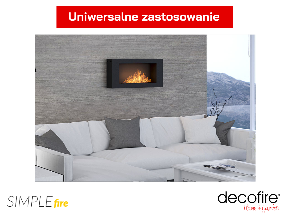 Biokominek Simple Fire BLACKBOX 910 uniwersalne zastosowanie
