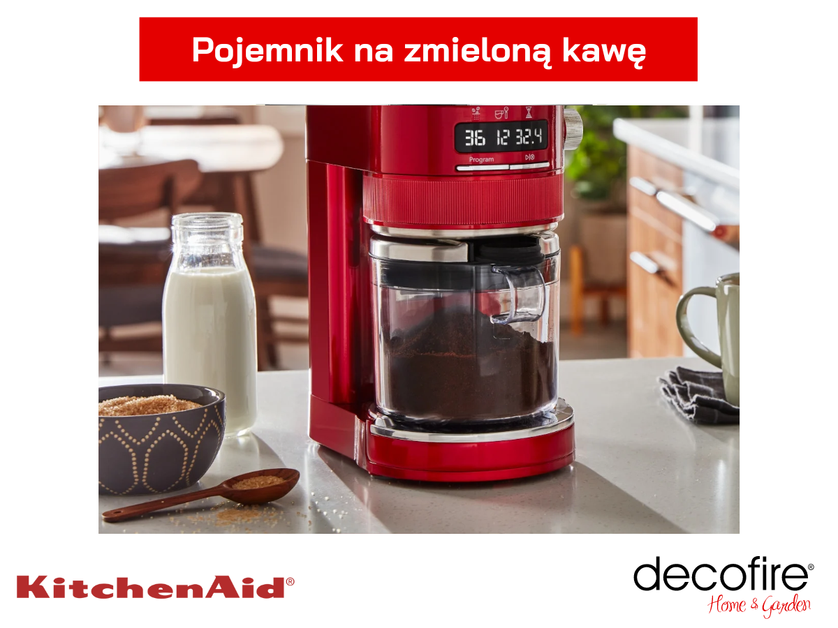 Dolny pojemnik na zmieloną kawe w młynku do kawy KitchenAid