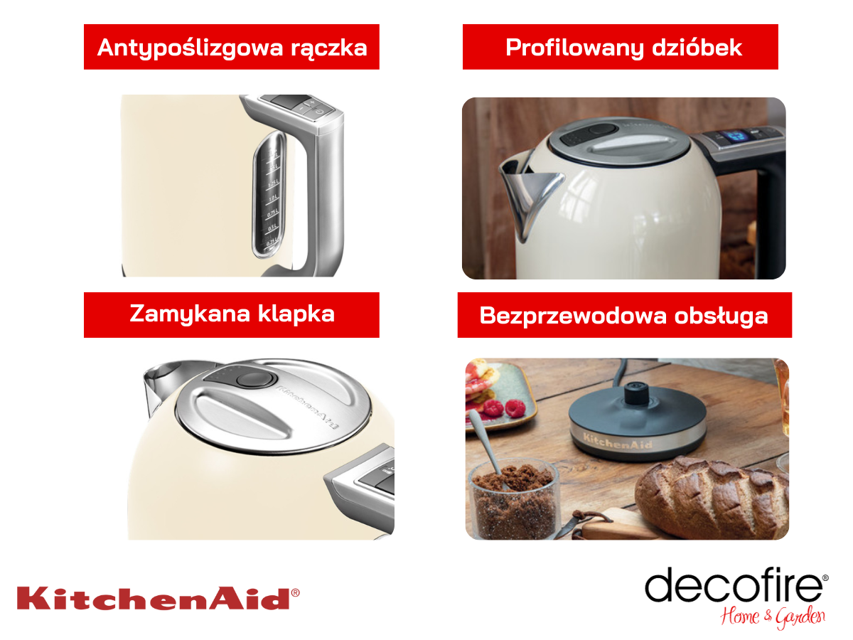 Dodatkowe udogodnienia w czajniku 1,7 l Almond Cream
