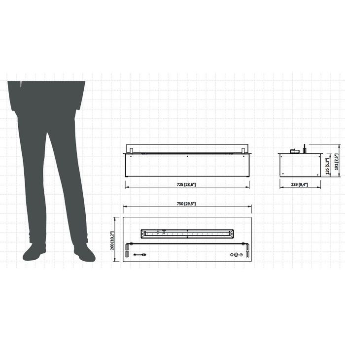 Biokominek automatyczny Neo 750 Burner Planika