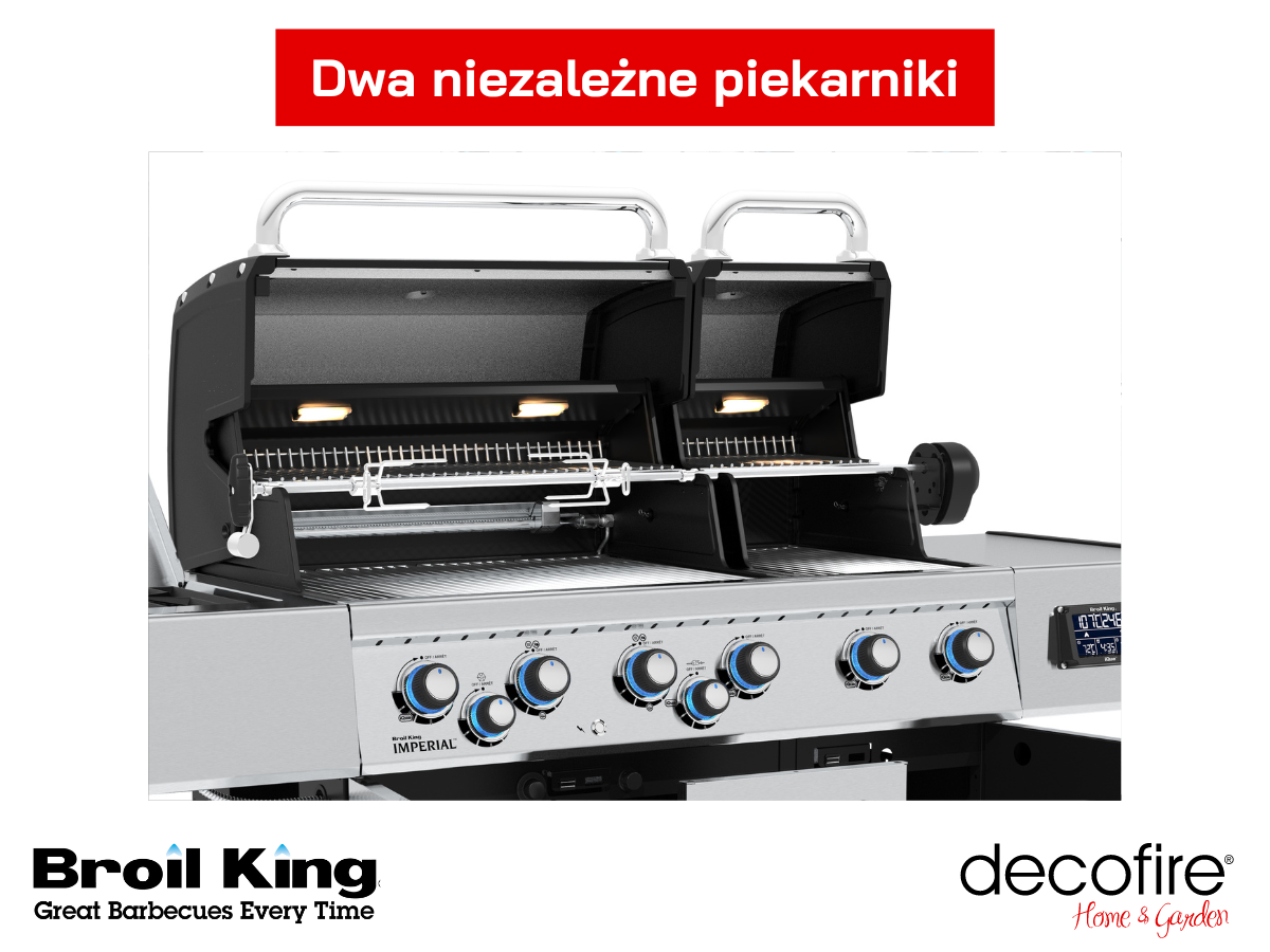 Dwa niezalezne piekarniki w grillu gazowym Broil King Imperial QS 690