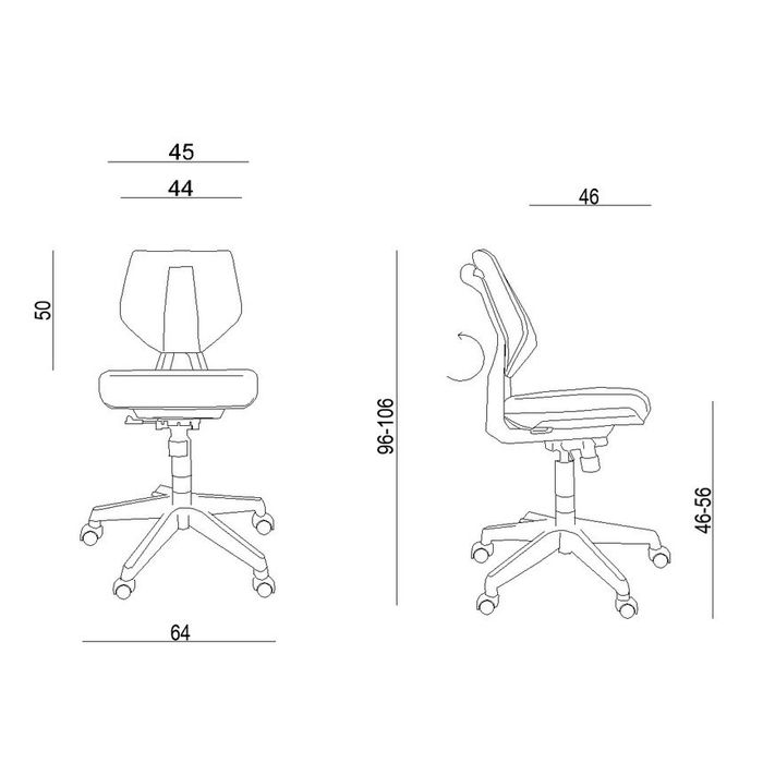 UNIQUE Krzesło lekarskie laboratoryjne Kaden Low  (1167N3)