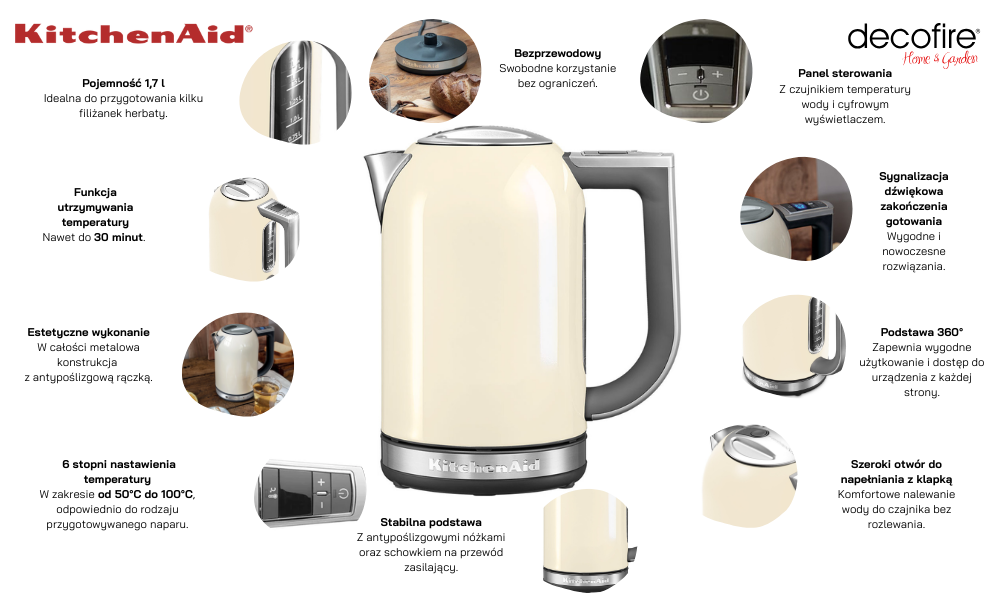 Czajnik 1,7 l Almond Cream KitchenAid (5KEK1722EAC)