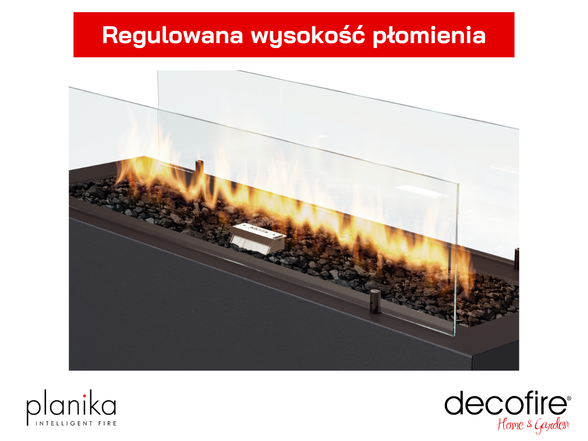 Regulowana wysokość płomienia