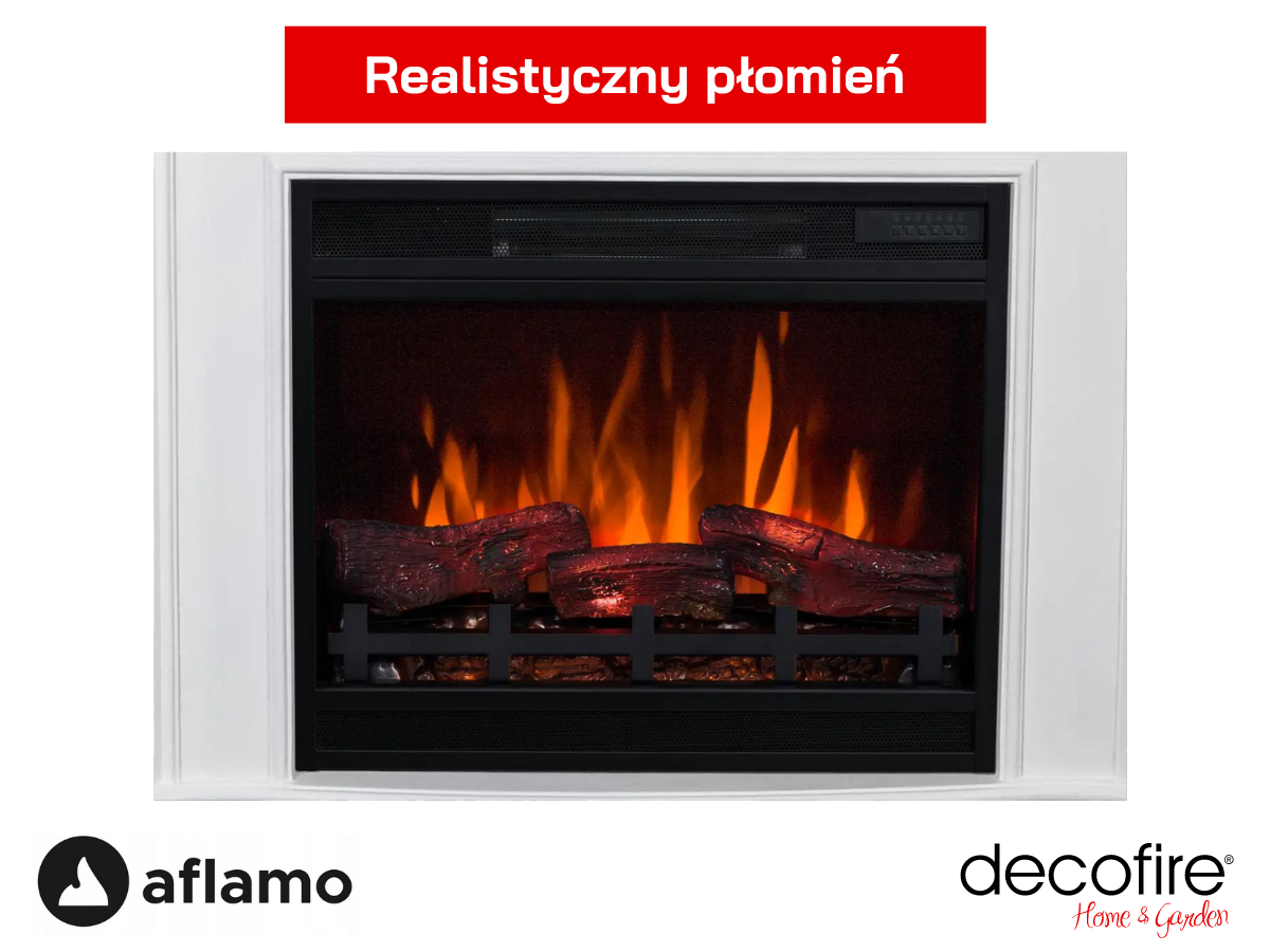 Kominek elektryczny Aflamo Lex z realistycznym płomieniem
