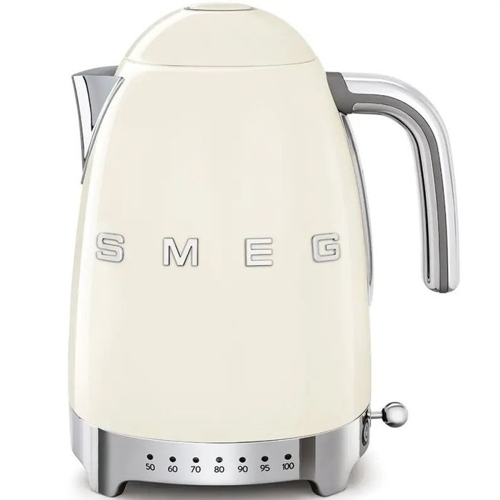 Czajnik z regulacją temperatury 1,7L  50's style Kremowy Smeg (KLF04CREU)