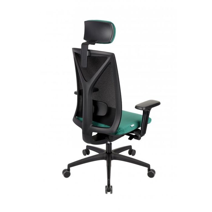 Fotel biurowy Grospol Valio BS HD black chrome tkanina Bondai - 8 kolorów
