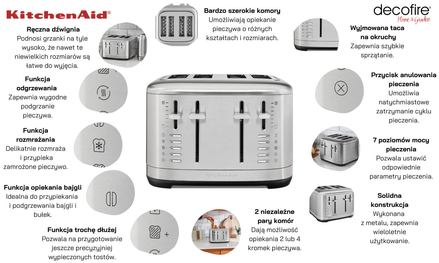 Toster 4 Stainless Steel KitchenAid (5KMT4109ESX)