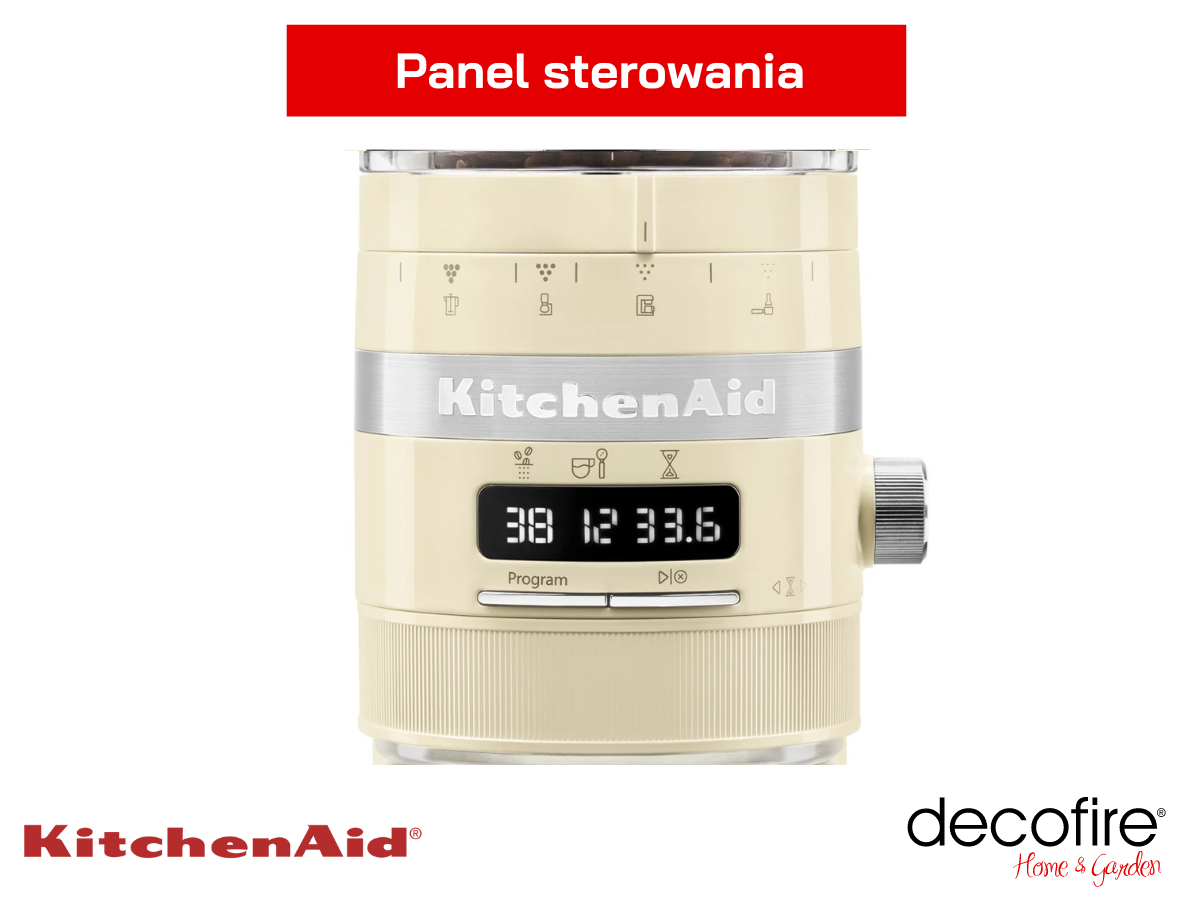 Panel sterowania w młynku do kawy Almond Cream KitchenAid