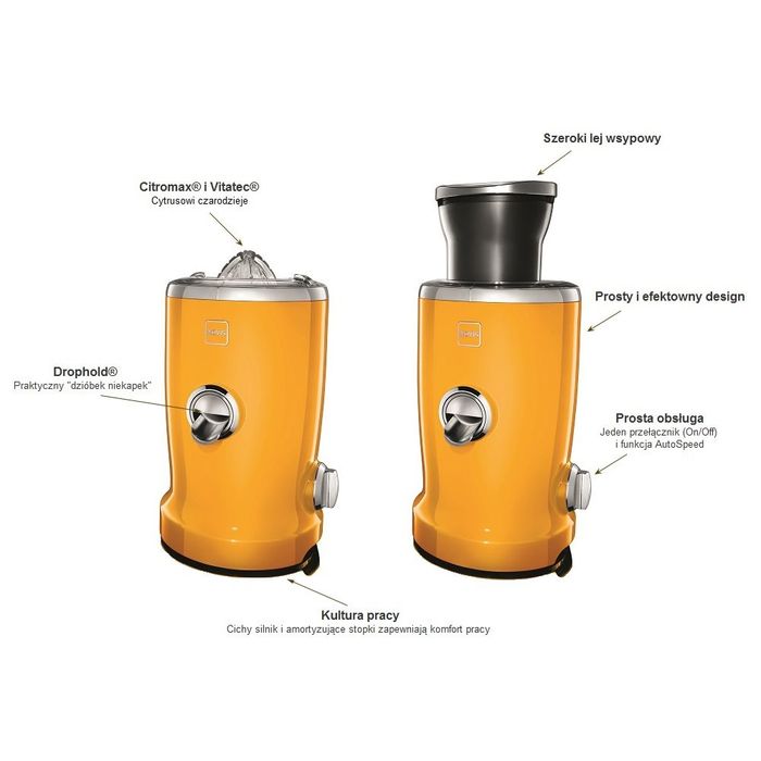 NOVIS - Wyciskarka do soku Vita Juicer - żółty 