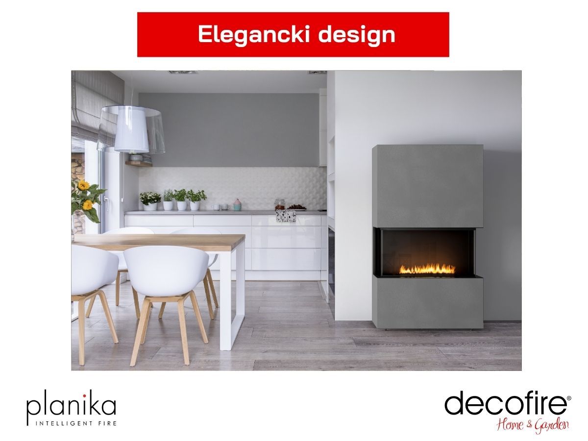Biokominek Stone Gris Planika - elegancki design