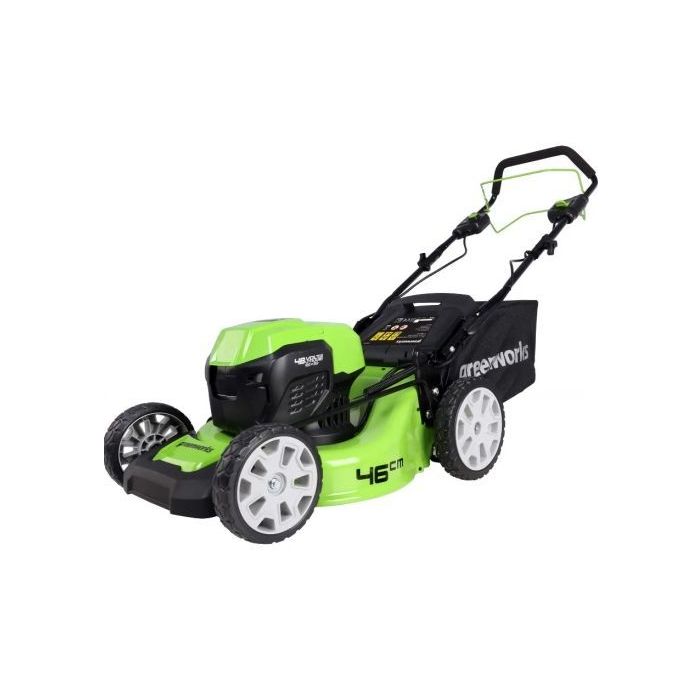 Greenworks Kosiarka 46 cm akumulatorowa 2x 24V GD24X2LM46SPK4x zestaw ładowarka dual + 2 aku. 4Ah (GR2512807UD) 