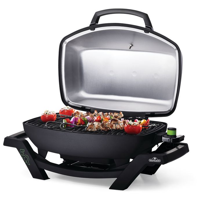 Grill przenośny elektryczny Napoleon TravelQ PRO285E-BK-CE GRATIS dwustronna płyta + stojak podgrzewający + pokrowiec