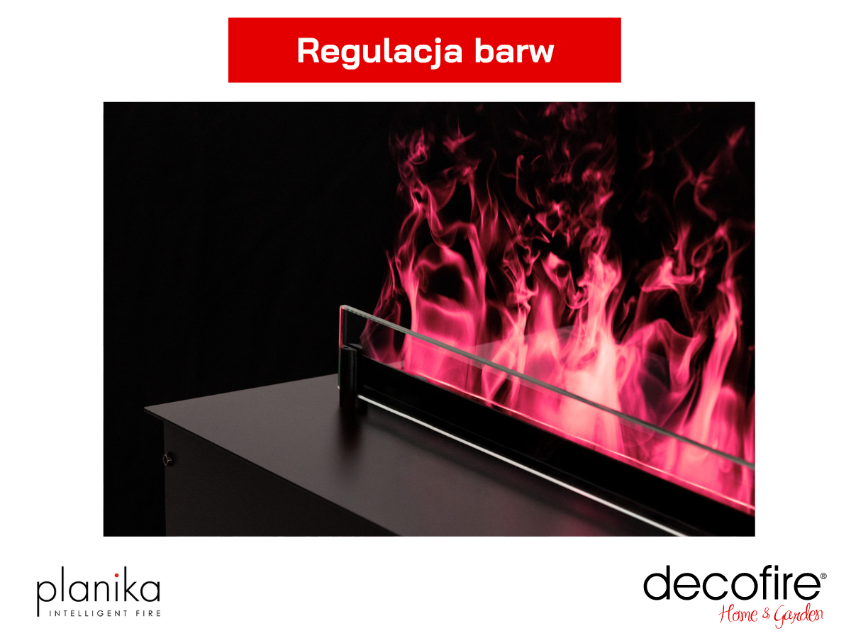 Wodna kaseta kominkowa Planika Cool Flame 500 Pro Insert – regulacja barw