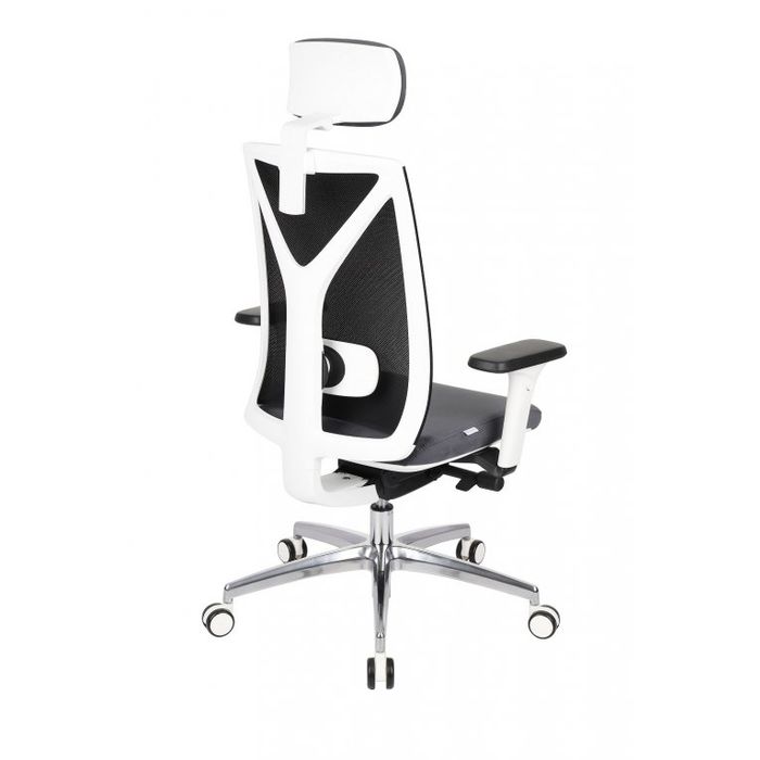 Fotel biurowy Grospol Valio WS HD chrome white tkanina Note - 12 kolorów