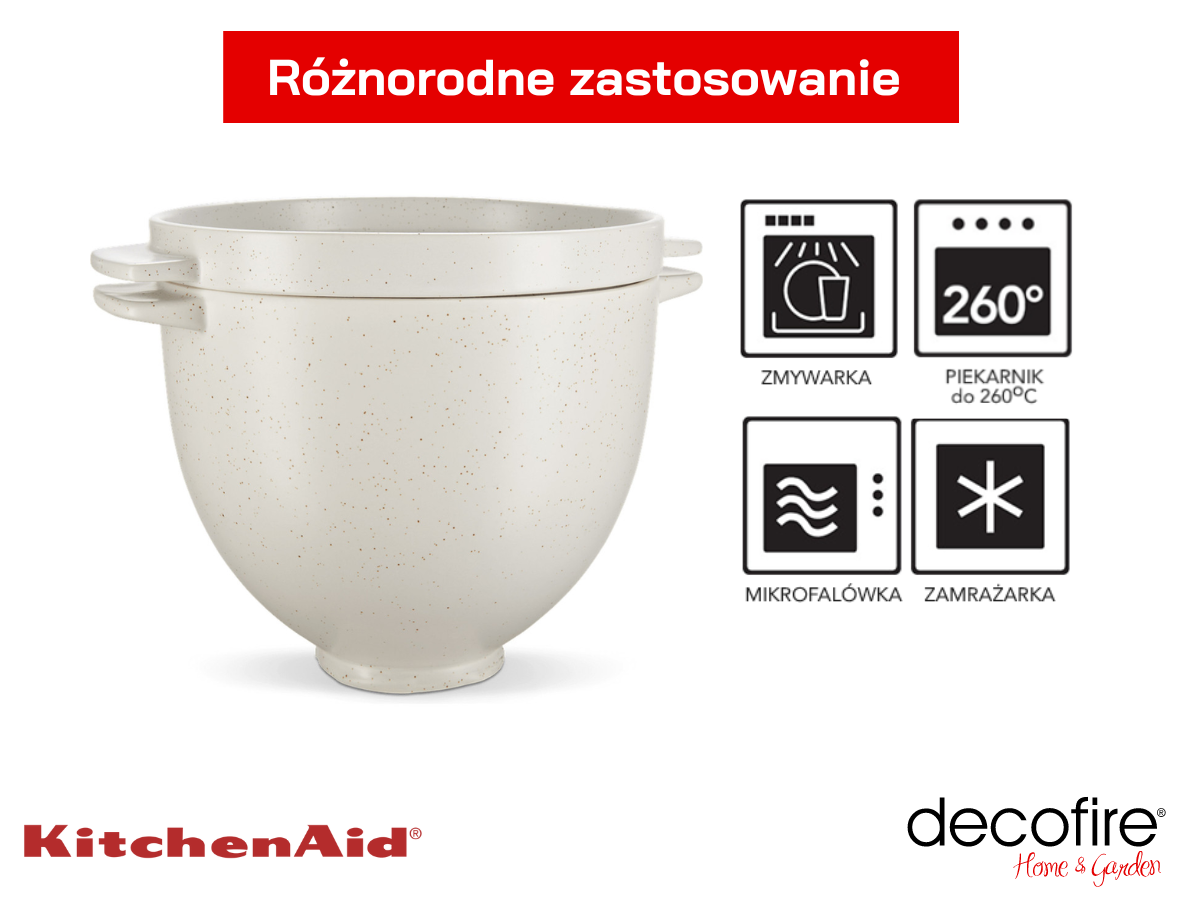 Różnorodne zastosowanie dzieży do pieczenia z pokrywą 4,7 l Artisan 5 KitchenAid