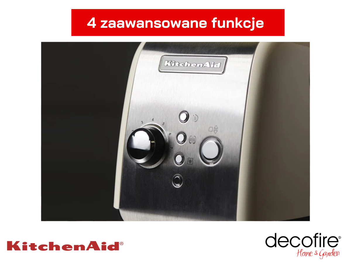 Cztery zaawansowane funkcje w tosterze 2 Almond Cream KitchenAid