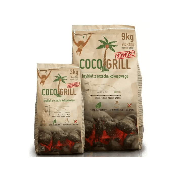 Brykiet z łupin kokosa CocoGrill PREMIUM 3kg