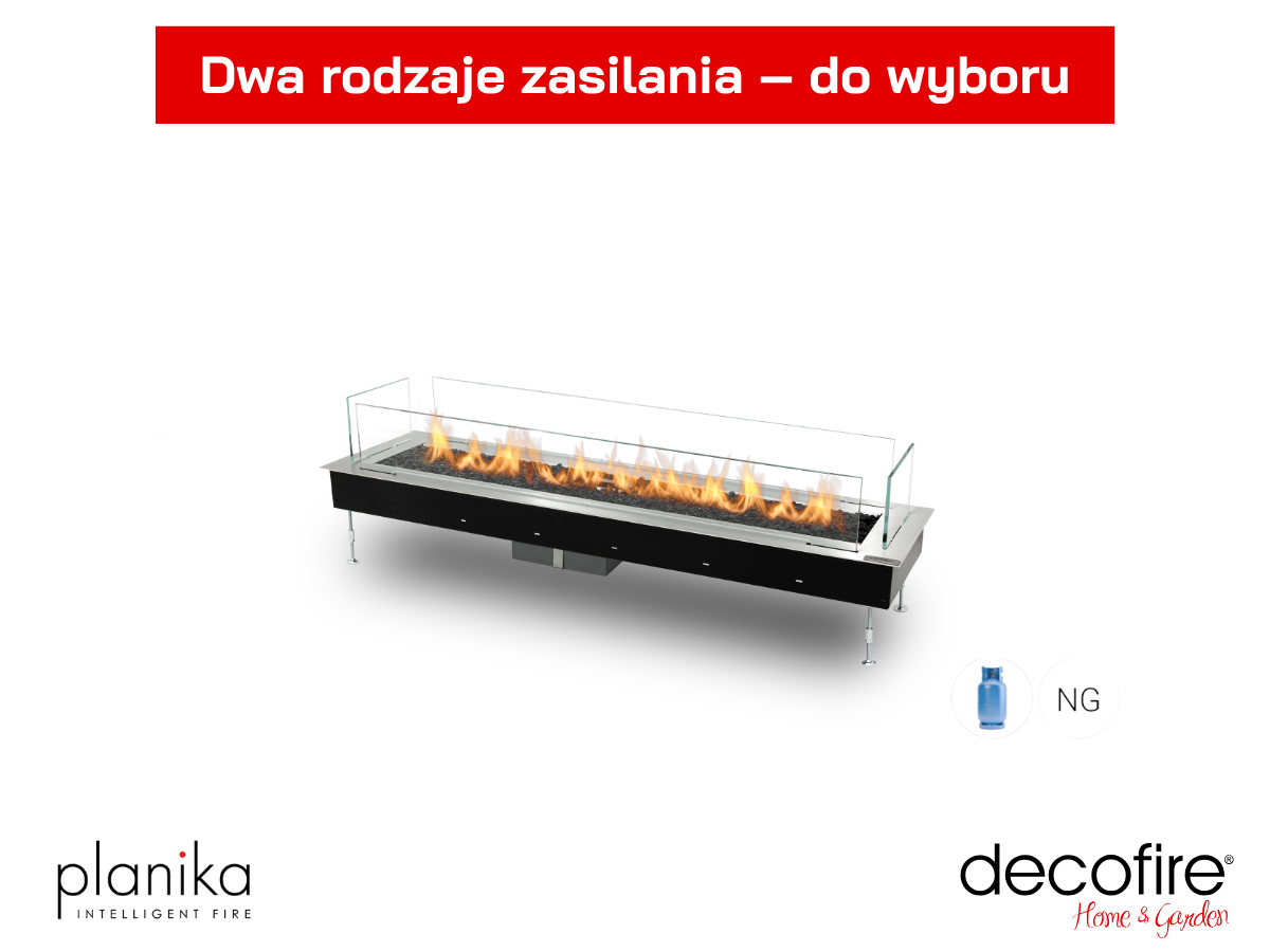 Dwa rodzaje zasilania do wyboru na gaz LPG / gaz ziemny