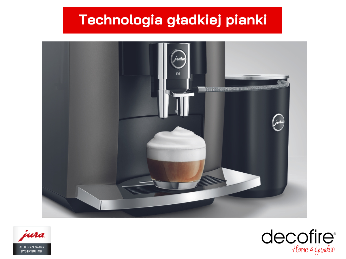 Ekspres do kawy Jura E6 Dark Inox (EB) przygotowanie Cappuccino