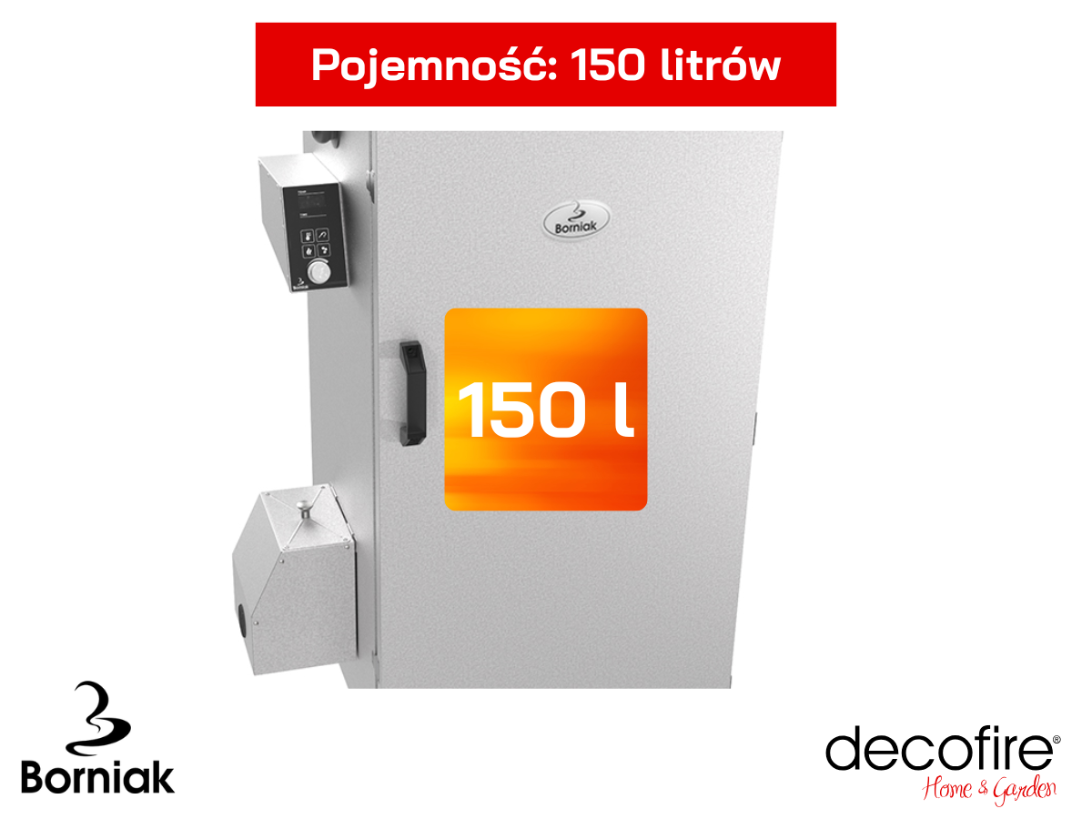 Pojemność wędzarni domowej Borniak 150 Wi-Fi: 150 litrów