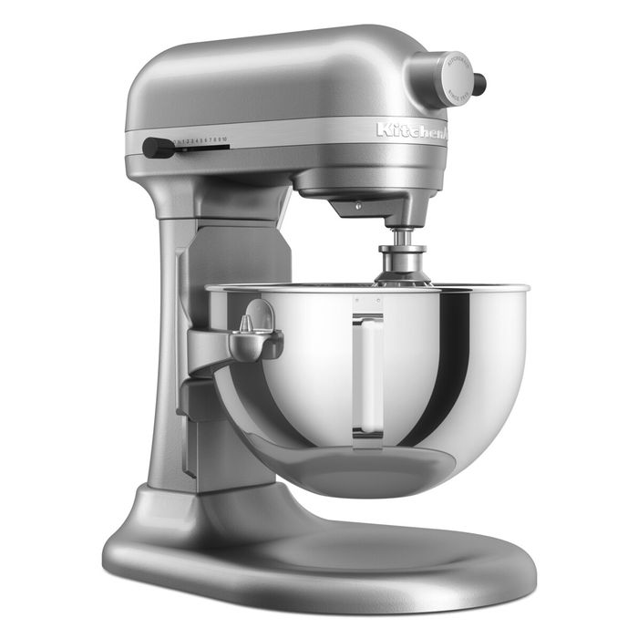  Mikser stojący 5,2 l z podnoszoną dzieżą KitchenAid Heavy Duty, Contour Silver (5KSM55SXXECU)