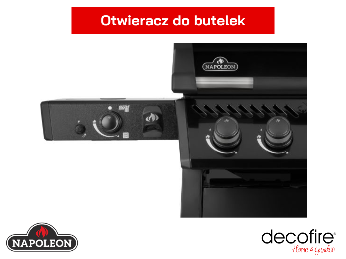 Otwieracz do butelek wbudowany w półkę boczną