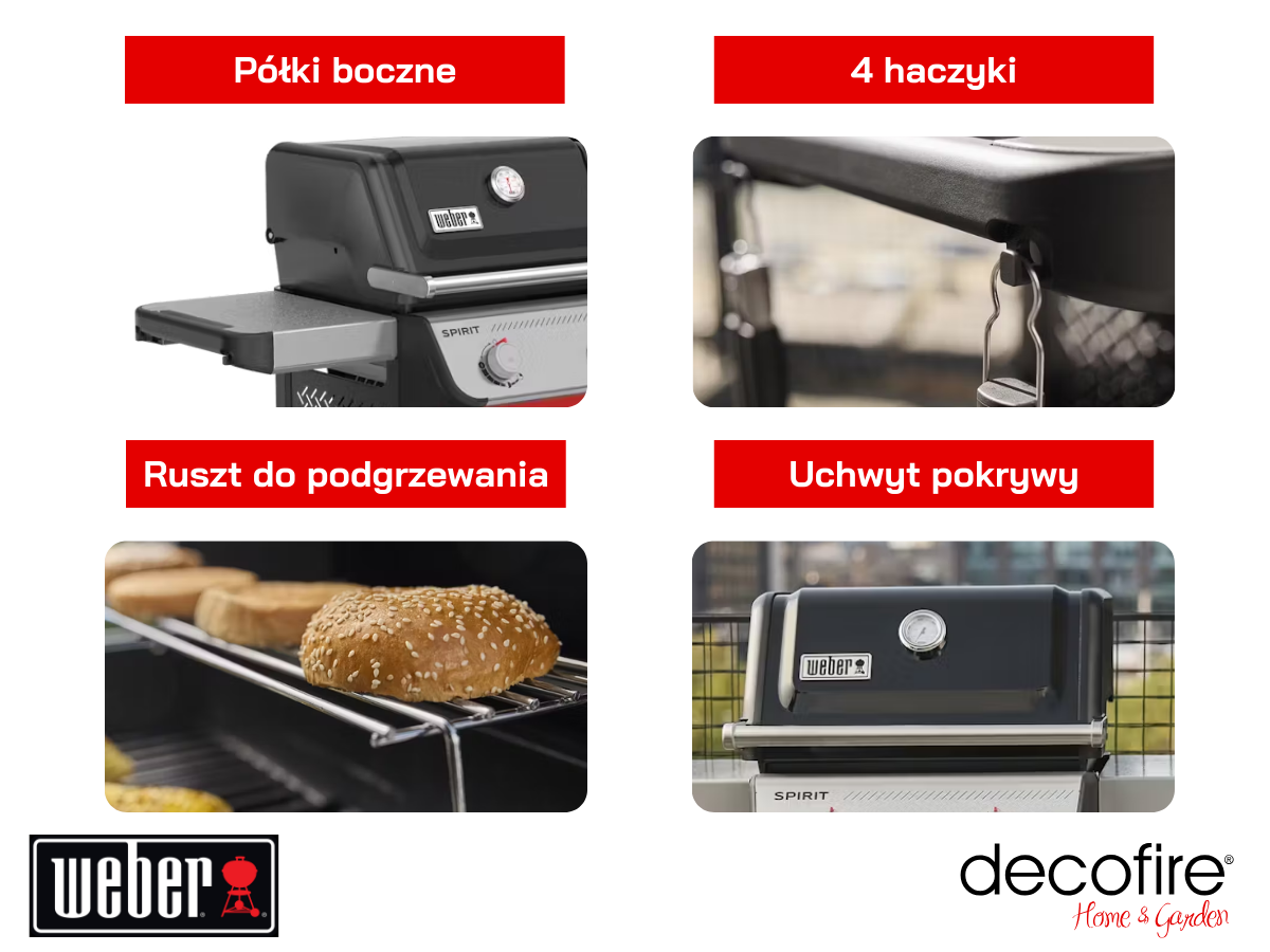 Dodatkowe udogodnienia w grillu gazowym Weber Spirit E-210