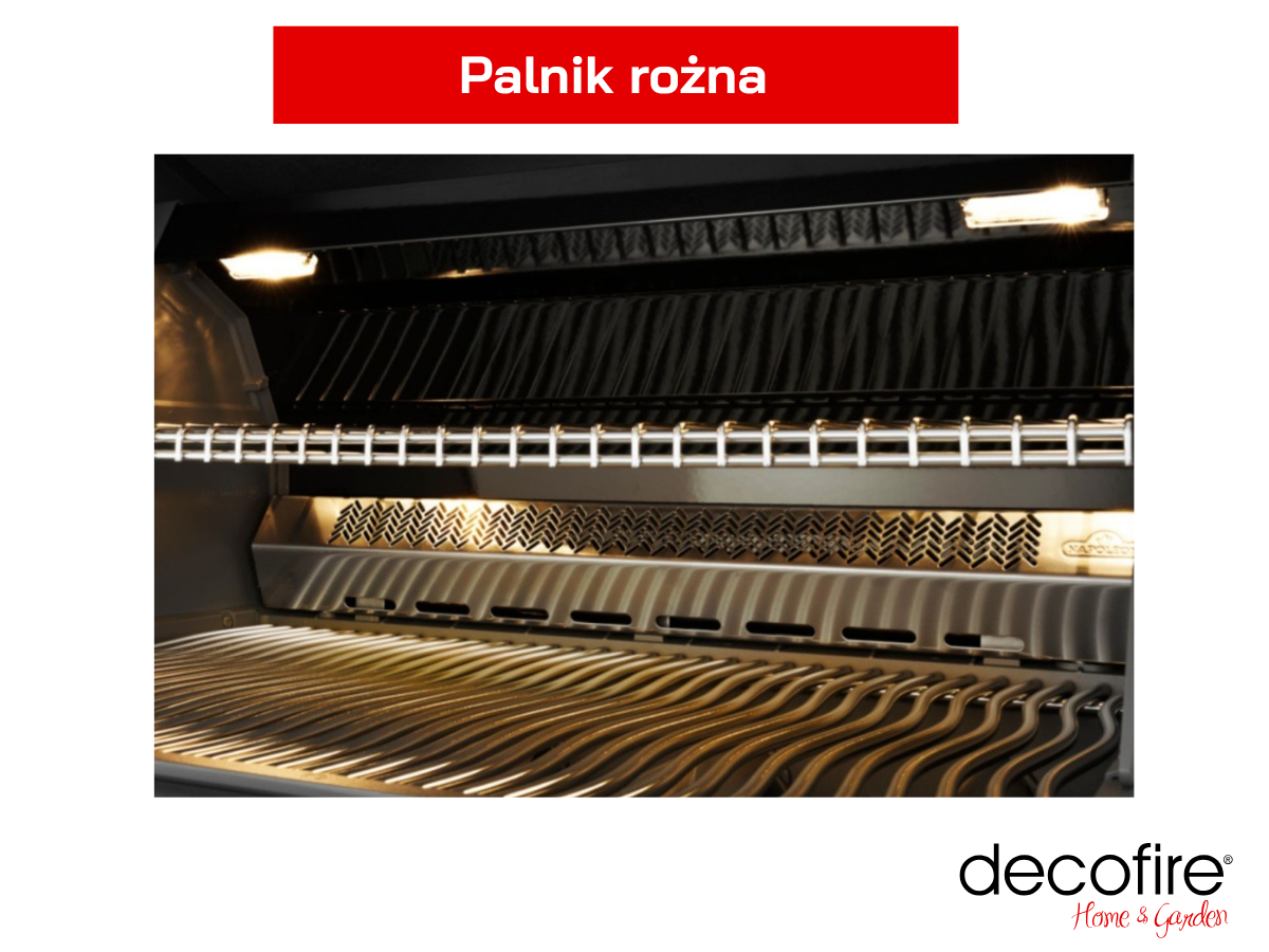 Palnik rożna w grillu gazowym