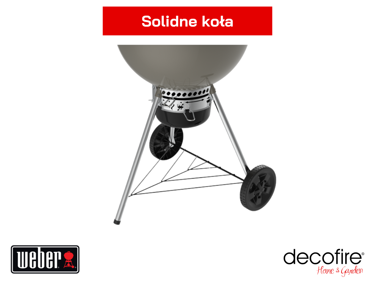 Grill węglowy Weber Master-Touch GBS 5755 Smoke EU 57 cm – stabilna konstrukcja