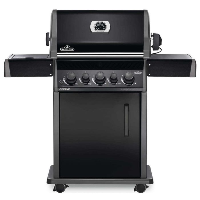 Grill gazowy Napoleon Rogue 425 z palnikiem bocznym i tylnym + rożen, black 