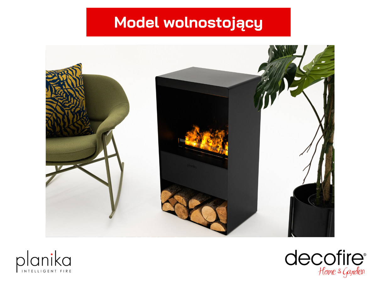 Wolnostojący kominek elektryczny Planika Steamy