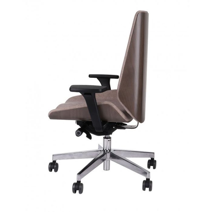 Grospol Fotel biurowy Moon Wood chrome tkanina Cura - 8 kolorów