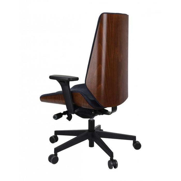 Grospol Fotel biurowy Moon Wood black tkanina Bondai - 8 kolorów