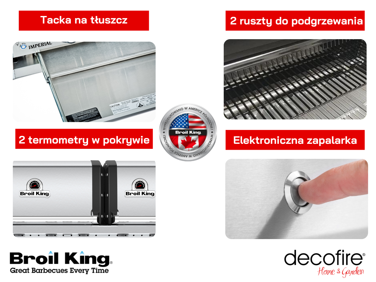 Grill gazowy Broil King Imperial S 690 dodatkowe funkcje