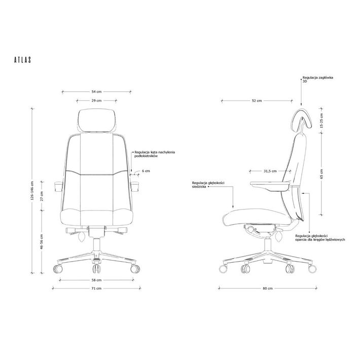 UNIQUE Fotel biurowy Atlas tkanina różne kolory  (ZM-2225H-HY)