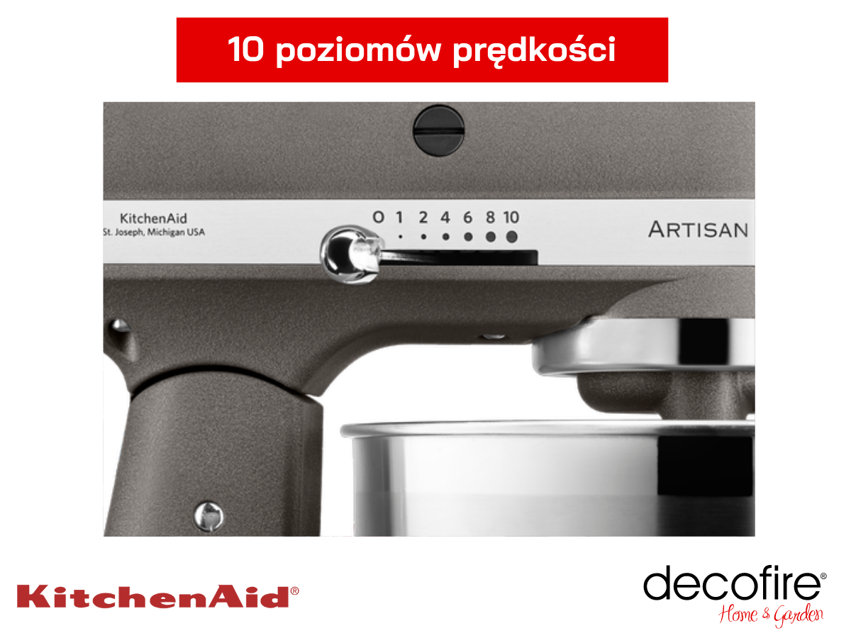 Dźwignia regulacji prędkości w mikserze Artisan 5KSM185PS Imperial Grey KitchenAid