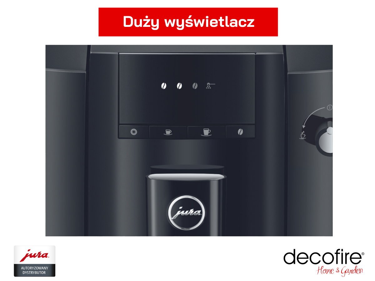 Ekspres do kawy Jura E4 Piano Black z dużym wyświetlaczem