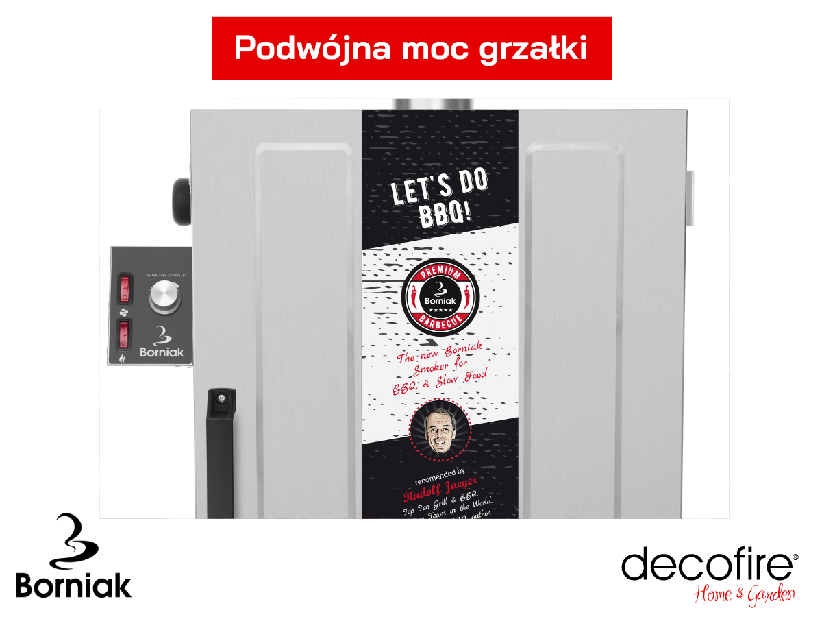 Smoker Borniak BBQ Simple Inox BBDS-70 v1.4 z podwójną mocą grząłki