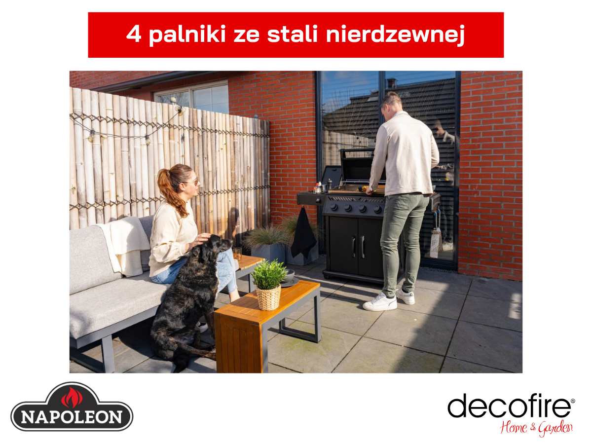 4 palniki ze stali nierdzewnej