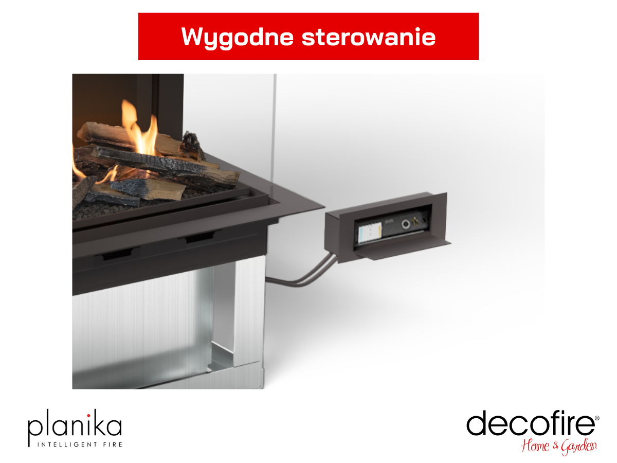 Biokominek Planika Sono – wygodne sterowanie