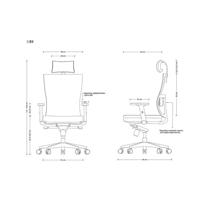 UNIQUE fotel biurowy Link (GS021H)