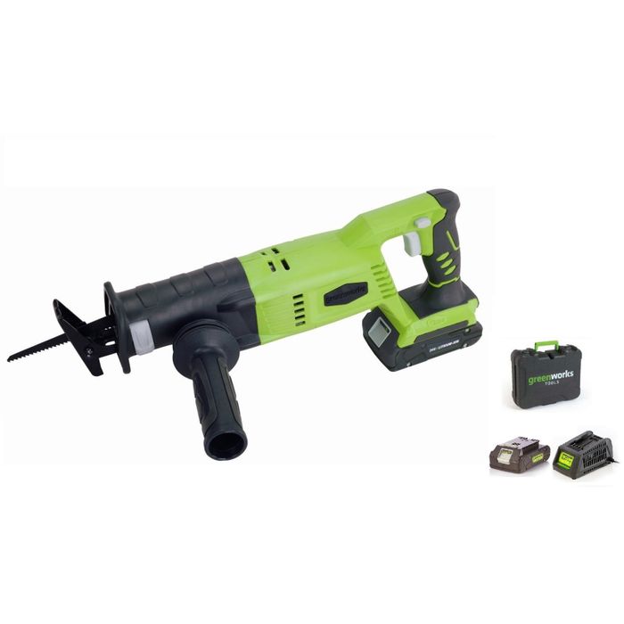 Greenworks Akumulatorowa Piła szablasta 24V + Akumulator 2Ah + Ładowarka (3600107)